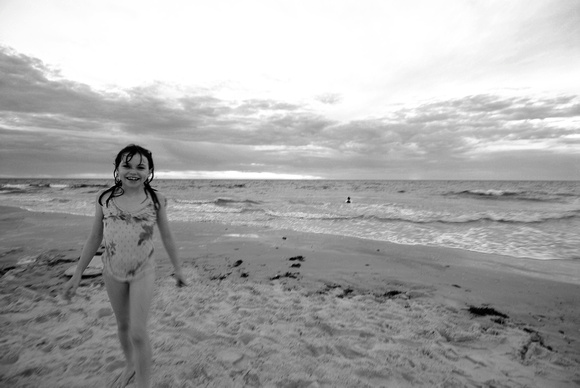 Claire at the beach ...